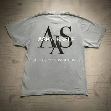 새상품급 ASKYURSELF AYS 페이드 가공 티셔츠 M