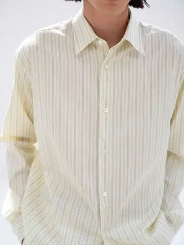 AURALEE COTTON SILK STRIPE SHIRT
