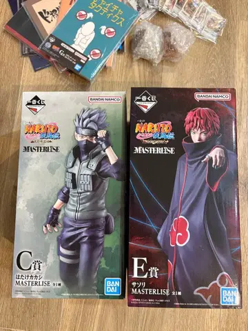 덤 포함 제일복권 NARUTO 피규어 C상 카카시, E상 사소리 세트