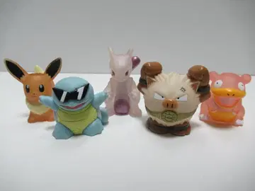 포켓몬 키즈 5체 세트 꼬부기 이브이 뮤츠 손가락 인형 클리어 포함