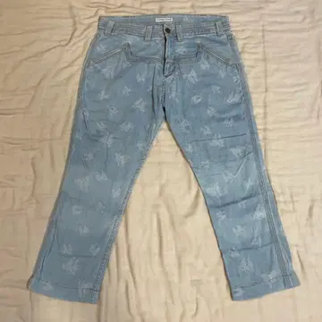 TSUMORI CHISATO 스키니 데님 나비 패턴 라이트 블루