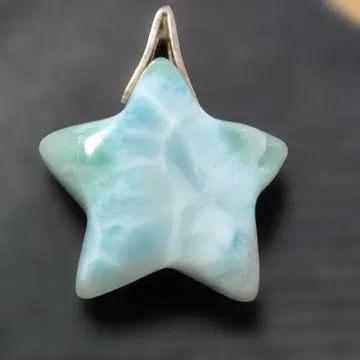 커다란 라리마 별 모양 펜던트 탑