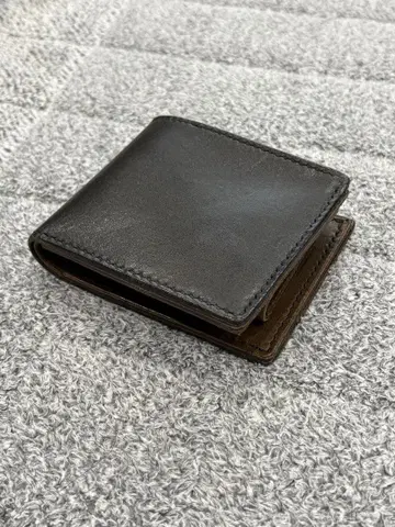 핸드메이드 가죽 접이식 지갑 동전 지갑 포함