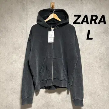 ZARA 자라 워시드 집업 후디 L