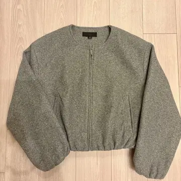 ZARA 크롭 길이 집업 블루종 그레이