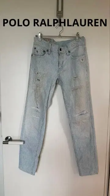 랄프 로렌 데미지 데님 스키니