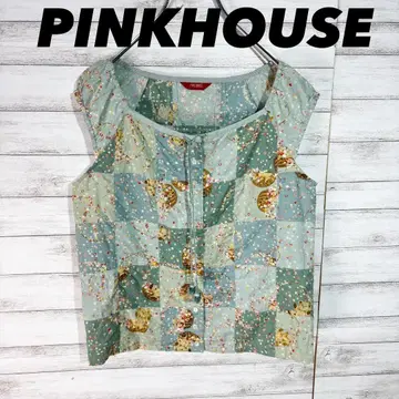 PINK HOUSE 꽃무늬 패치워크풍 슬리브리스 튜닉 핑크하우스