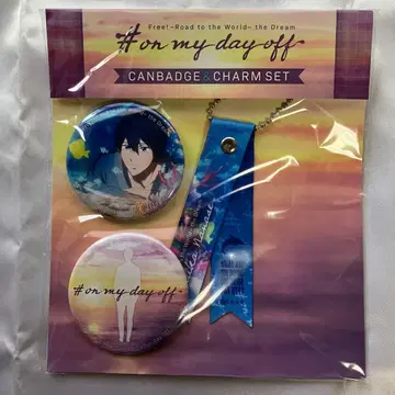 Free! 나나세 하루카 # on my day off 캔뱃지&참 세트