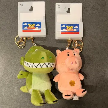 TOY STORY 봉제 인형 키링 렉스 햄 2세트 시마무라