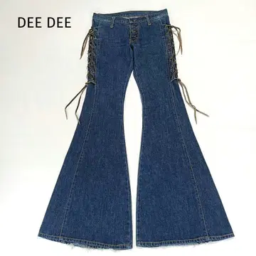 DEE DEE 시부야 벨보텀 플레어 데님 레이스업 W30 Y2K
