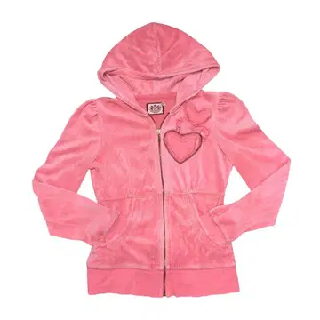 Juicy Couture 벨로아 후드티 핑크 하트 y2k 헤이세이 갸루
