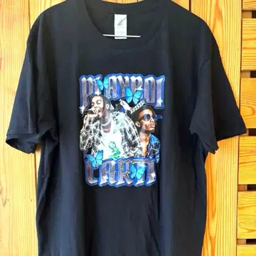 Playboi Carti 투어 티셔츠 블랙 XL 길단 랩 티 밴 티