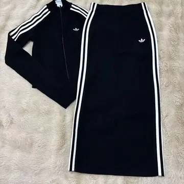 adidas 리브 니트 셋업 블랙
