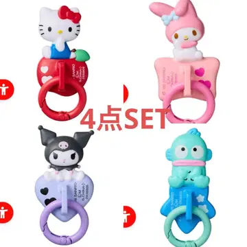 산리오 캐릭터즈 키링 행거 가챠가챠 4점 SET