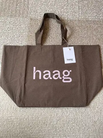 미사용 새상품 한국 [ haag ] 로고 에코백 토트백