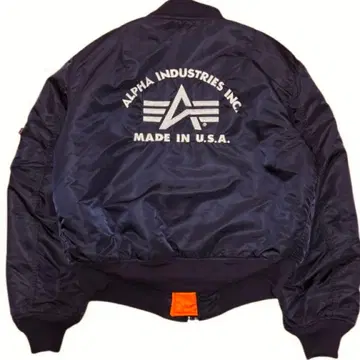 ALPHA 90s USA제 백 로고 MA-1 플라이트 자켓 네이비