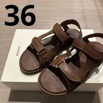 새상품 SOFT LEATHER DOUBLE STRAP SANDALS 23