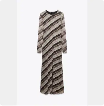 ZARA 체크 무늬 튤 원피스