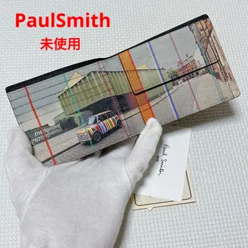 미사용 PaulSmith 폴스미스 가죽 접이식 지갑 블랙 미니쿠퍼