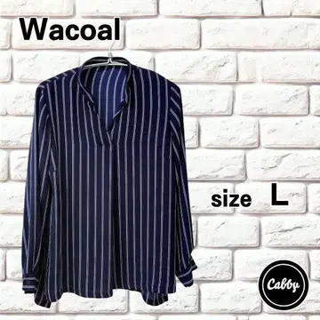 Wacoal 와코루 긴팔 블라우스 스트라이프 사이즈 L
