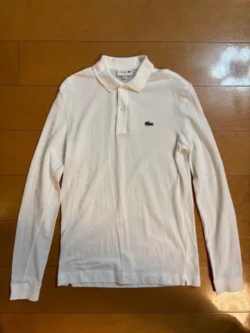 LACOSTE 라코스테 긴팔 피케 셔츠 화이트 FR3 US S