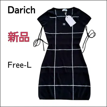 Darich 백 오픈 스티치 니트 미니 원피스 FL 새상품