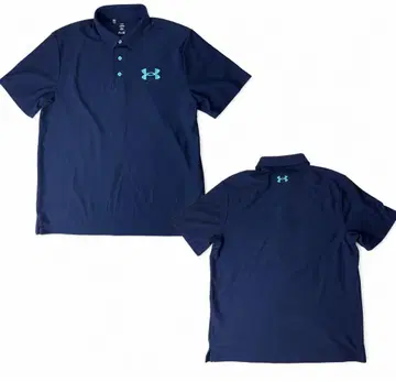 UNDER ARMOUR 피케 셔츠 네이비 L 사이즈