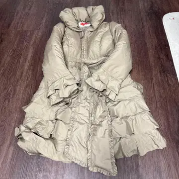 프릴 다운 자켓 베이지