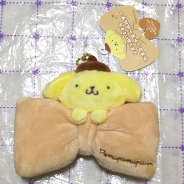 새상품 폼폼푸딩 리본 봉제 인형 마스코트 키링 산리오