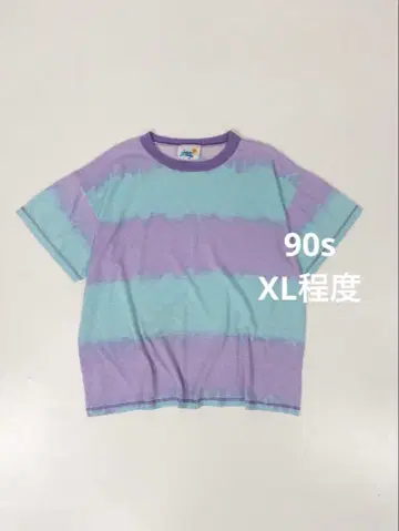 90s 타이다이 보더 빈티지 구제 의류 티셔츠