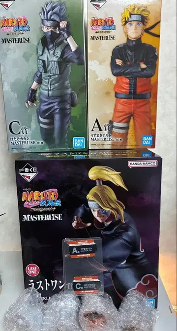 제일복권 NARUTO 피규어 3체 세트 데이다라, 나루토, 카카시
