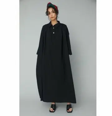 Herin.CYE 해린도트사이 셔츠 드레스 원피스 롱 블랙