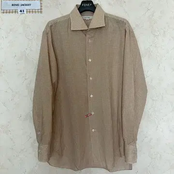 새상품급 RING JACKET 긴팔 셔츠 깅엄 체크 41 size