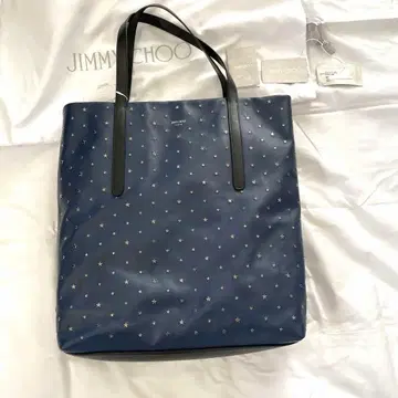 택 포함 미사용 새상품 JIMMY CHOO 스터드 토트백 지미추