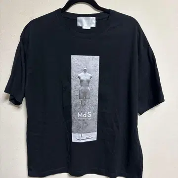 MdS MAISON de SIGN 토르소 마네킹 그래픽 T셔츠 블랙
