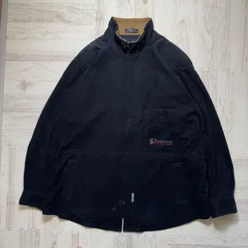 토피즈 블루종 풀 집업 자수 vintage 노움코어 일본제