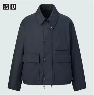 새상품급 유니클로 U 유틸리티 숏 블루종 블루 L