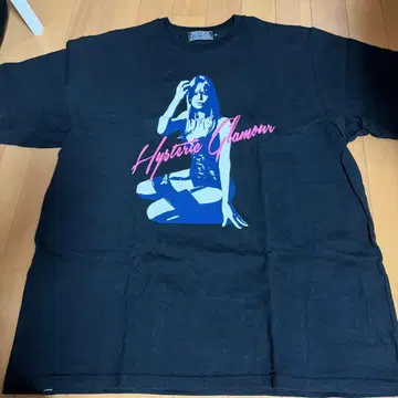 HYSTERIC GLAMOUR 걸 프린트 T셔츠 블랙 XL