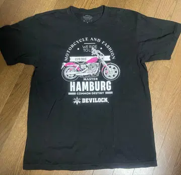 레어 함바가시쇼 DEVILOCK 티셔츠 BIKE 바이크데빌락