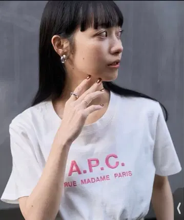 A.P.C. 티셔츠 핑크 로고 S 사이즈 FREAK'S STORE