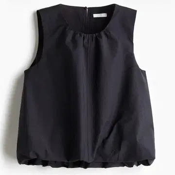 완판템 H&M 버블헴 상의 블랙 L 사이즈