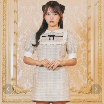 Me roir 트위드 도리 원피스 후루사와 리사 후리