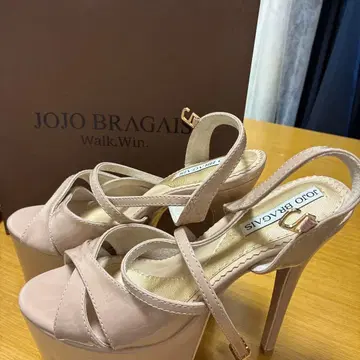 JOJO BRAGAIS 스트랩 샌들 핑힐 베이지 25cm