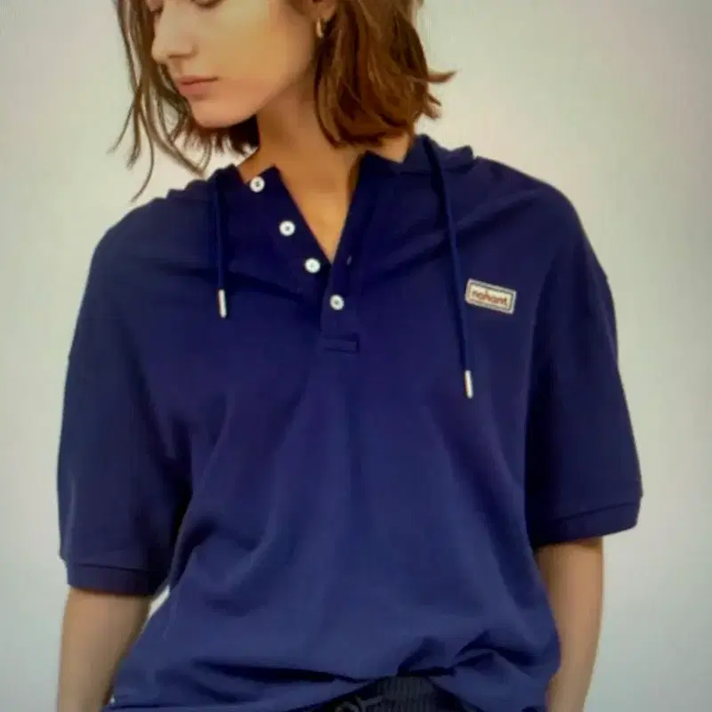 노앙 PK SHORT SLEEVE HOODIE NAVY