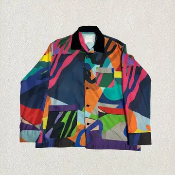 SACAI x KAWS 오픈 카라 셔츠 21AW 멀티 컬러