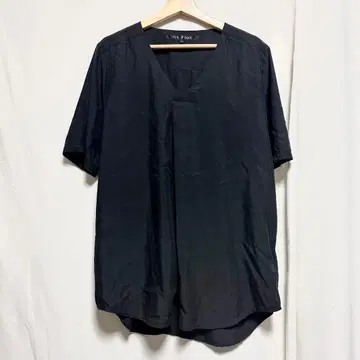 NO ID 레이온 혼방 V넥 반팔 티셔츠 M