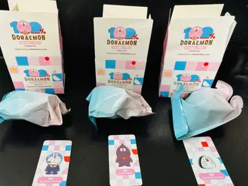 100% 도라에몽 프렌즈 홍콩 피규어 3개 세트