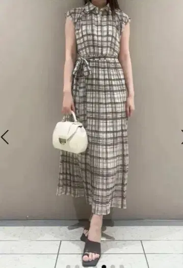 프레이 아이디 체크 무늬 셔츠 원피스