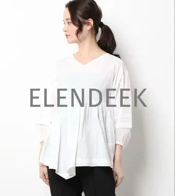 엘렌딕 ELENDEEK 비대칭 5부 소매 튜닉 블라우스F
