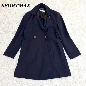 [새상품급] SPORTMAX 하프 코트 롱 기장 38 네이비